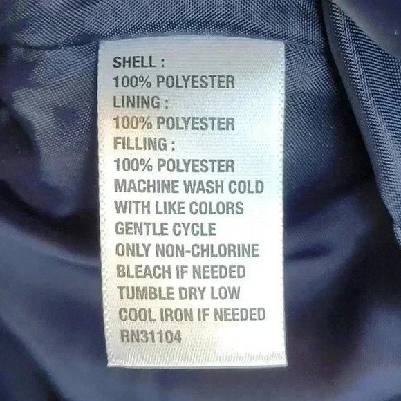 Crown & Ivy Blue Plaid Puffer Vest Adjustable Waist, Size Petite L - Picture 10 of 10